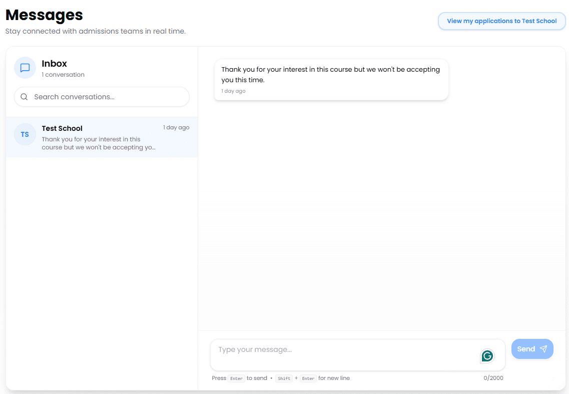 Student Message Center